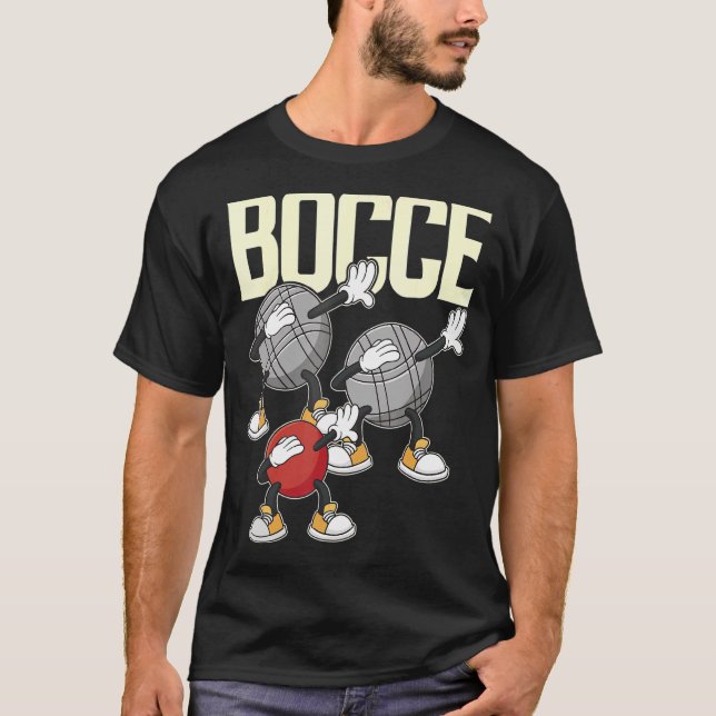 T-shirt Bocce Bocce Bocce Avec Jack Bocci Dab Jeu Bocce (Devant)