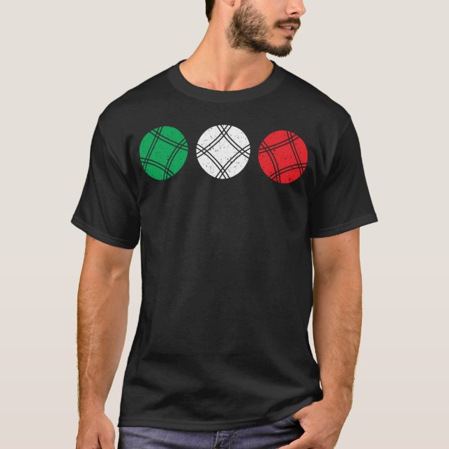T-shirt Bocce design Cool - joueur de pétanque de boules (Devant)