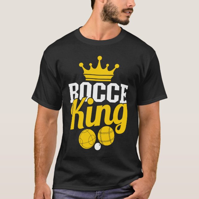 T-shirt Bocce King Boccia Player Boules (Devant)