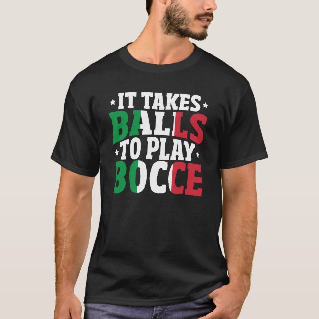 T-shirt Bocce Sports Joke Italian Bocca Game Bocca Ball (Devant)