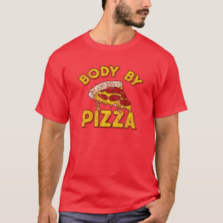 T-shirt Body By Pizza - Drôle Vintage Fitness Love Cheesy