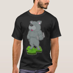 T-shirt Bodybuilder de chien Bodybuilding Dumbbell