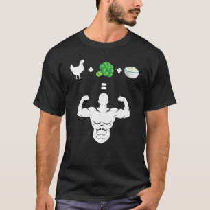 T-shirt Bodybuilder de poulet Brocoli Rice Fun Broccoli Lo