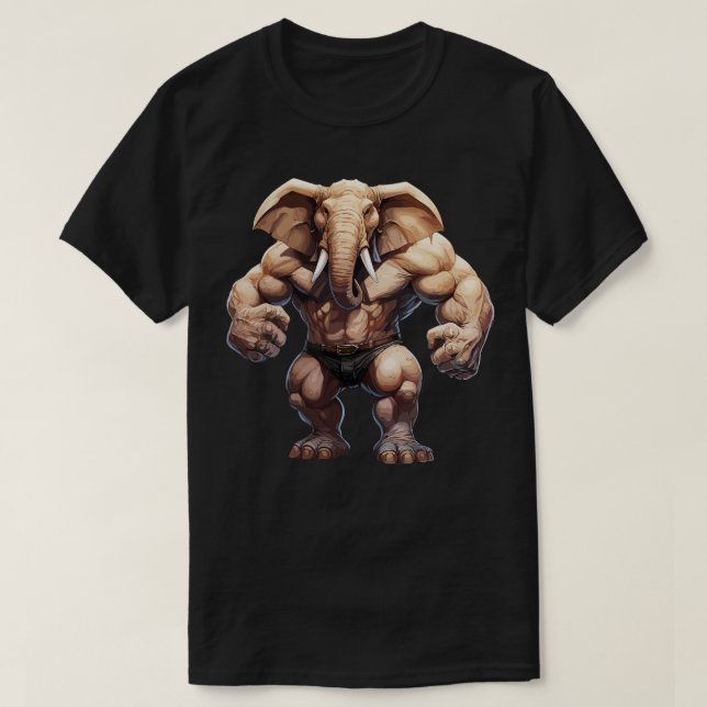 T-shirt Bodybuilder Elephant (Design devant)