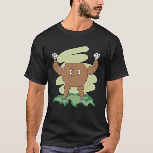 T-shirt Bodybuilder Falafel Ironic Gym Powerlifter (Devant)
