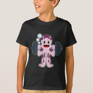 T-shirt Bodybuilder Octopus Dumbbell Bodybuilding