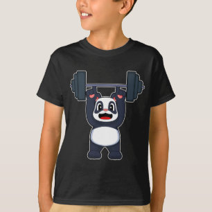 T-shirt Bodybuilder Panda Dumbbell Bodybuilding