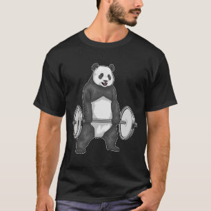 T-shirt Bodybuilder Panda Dumbbell Bodybuilding
