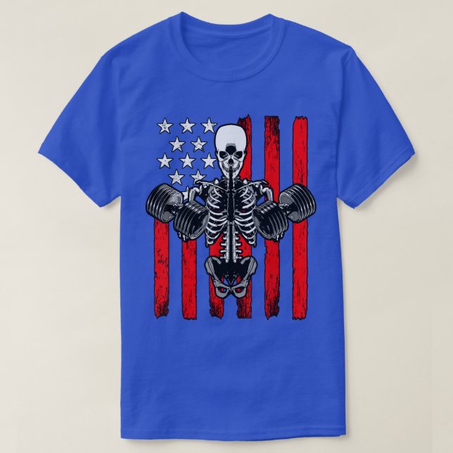 T-shirt Bodybuilder Skeleton Gym entraînement Athlète Hall (Design devant)