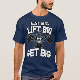 T-shirt Bodybuilding Manger Big Lift Big Get Big Rhino