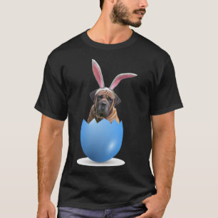 T-shirt Boerboel Chien Lapin de Pâques Couleur OE Chasse C