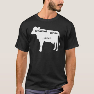 T-shirt Boeuf de la ferme bovine petit-déjeuner déjeuner d