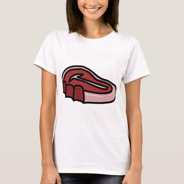T-shirt Boeuf mordu de viande de bifteck (Devant)