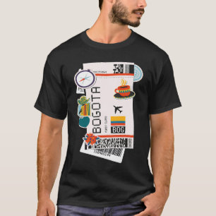 T-shirt Bogotá Colombia Skyline Silhouette Outline Sk