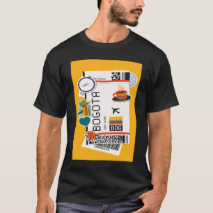 T-shirt Bogotá Colombia Skyline Silhouette Outline Sk
