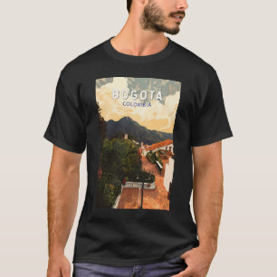 T-shirt Bogota Colombie Illustration Voyage Art Vintage