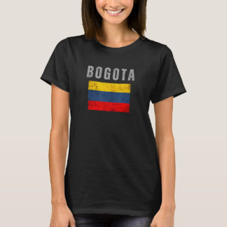 T-shirt Bogota Flag Pride Distressed Colombia Orgullo Parc