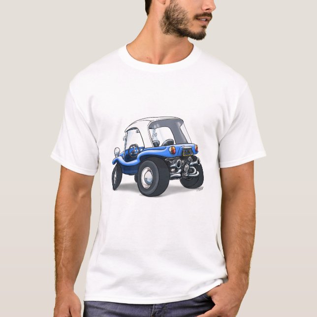T-shirt boguet supérieur dur bleu de plage (Devant)