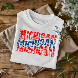 T-Shirt Bohème Rouge et Bleu Patriotique du Michig