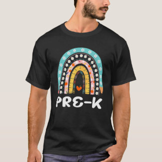 T-shirt Boho Arc-en-ciel Pré-Maternelle Élève Enseignant R