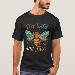 T-shirt Boho Bee Wild and Free Floral