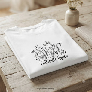 T-shirt Boho Floral – Cadeau Chrétien Inspirant pour Femme
