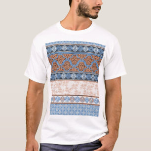 T-shirt Boho Floral Stripes : Ethnic Seamless Collection