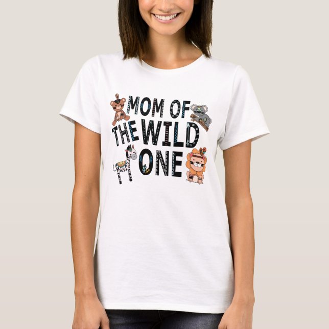 T-shirt Boho Maman Of The Wild Un Anniversaire (Devant)