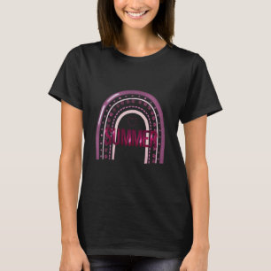 T-shirt Boho noir violet féminin d'été