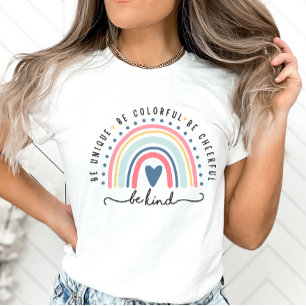 T-shirt Boho Rainbow, Be Kind Positivity and Inspiration