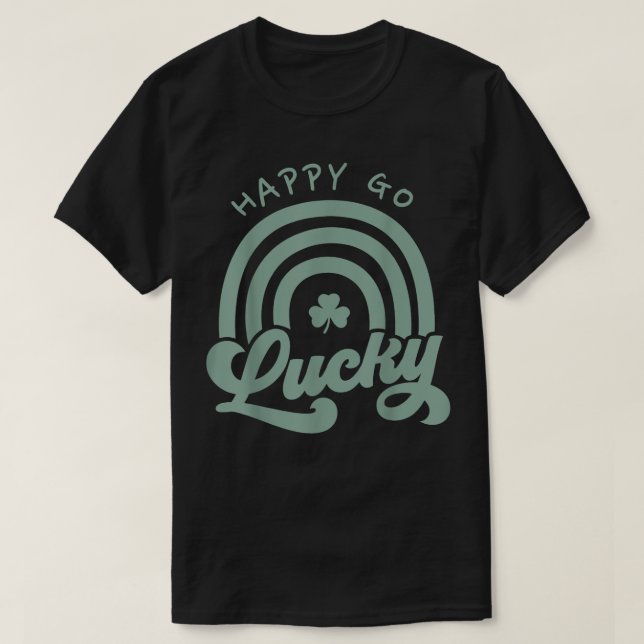 T-shirt Boho Rainbow Happy Jour de la Saint Patrick Go Luc (Design devant)