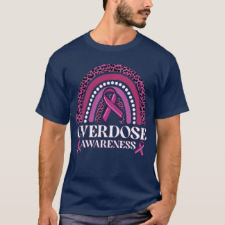 T-shirt Boho Rainbow I Wear Purple For Overdose Awareness 