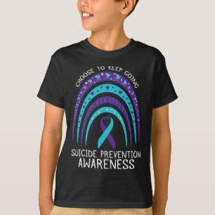 T-shirt Boho Rainbow Sensibilisation au suicide Santé ment