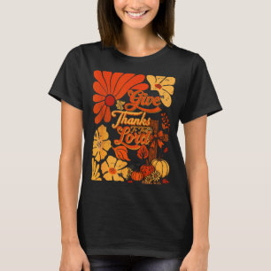 T-shirt Boho Rétro Christian Automne Citrouille Remercier 