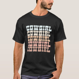 T-shirt Boho Sud-Ouest Désert Groovy 70 Cowgirl