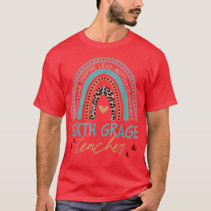 T-shirt Boho Teach Love Inspire Enseignant de 6e année Leo