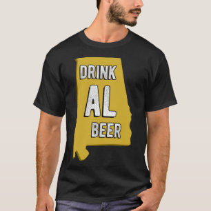 T-shirt Boire AL Bière État de l'Alabama Bière Birmingham