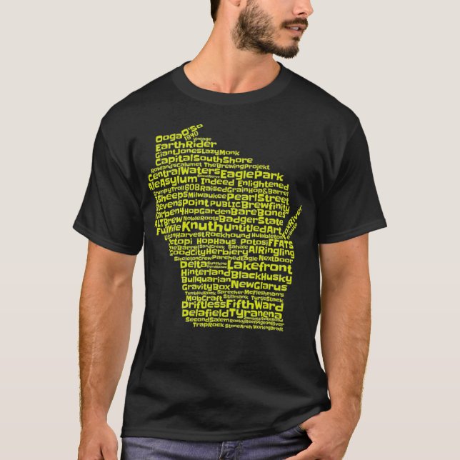 T-shirt Boire Bière artisanale locale des brasseries du Wi (Devant)