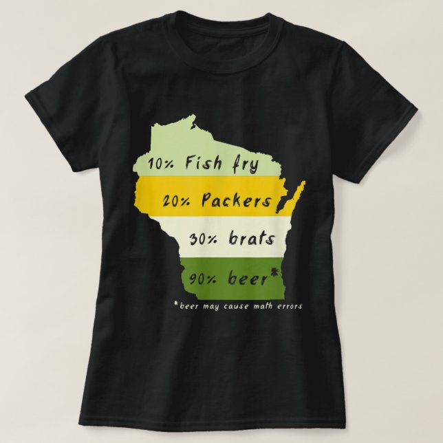 T-shirt Boire Bière locale Wisconsin Boire (Design devant)