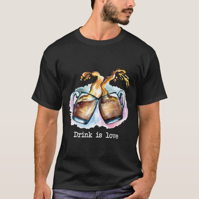 T-shirt Boire c'est l'amour Bonne fête de la bière Nationa (Devant)