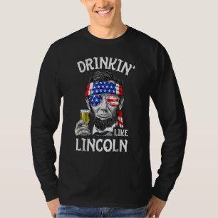 T-shirt Boire Comme Lincoln 4 juillet Hommes Abraham Meri