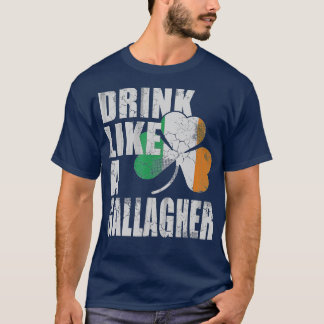 T-shirt Boire Comme Un Jour de la Saint Patrick Gallagher 