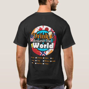 T-shirt Boire Dans Le Monde Entier