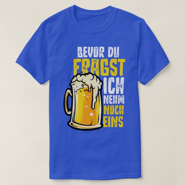 T-shirt Boire de la bière boire une bière de fête 1 (Design devant)