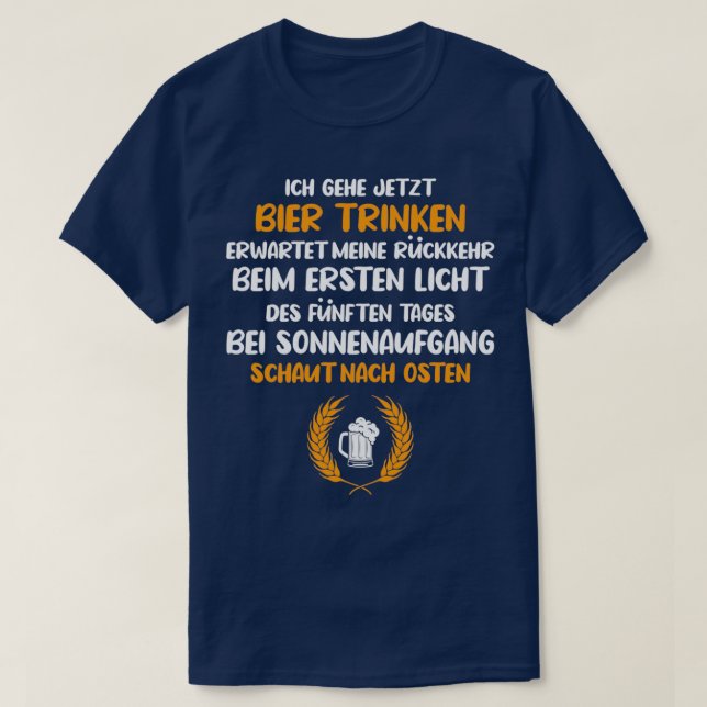 T-shirt Boire De La Bière Boire Une Bière De Fête 3 (Design devant)