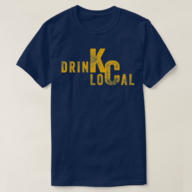 T-shirt Boire de la bière locale KC Craft Kansas City Miss (Design devant)