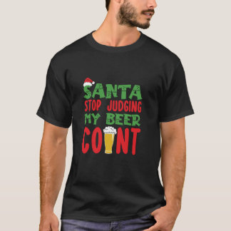 T-shirt Boire de la bière Père Noël Xmas Boire de la bière