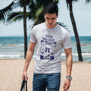 T-shirt Boire des caractères de bière