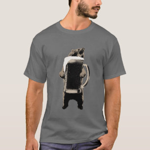 T-shirt Boire drôle d'ours de bière