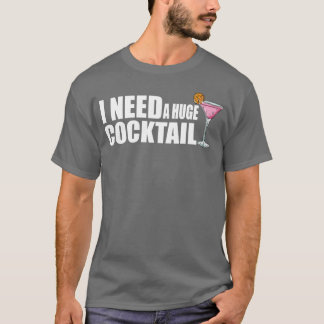 T-shirt boire drôle énorme cocktail humour adulte famille